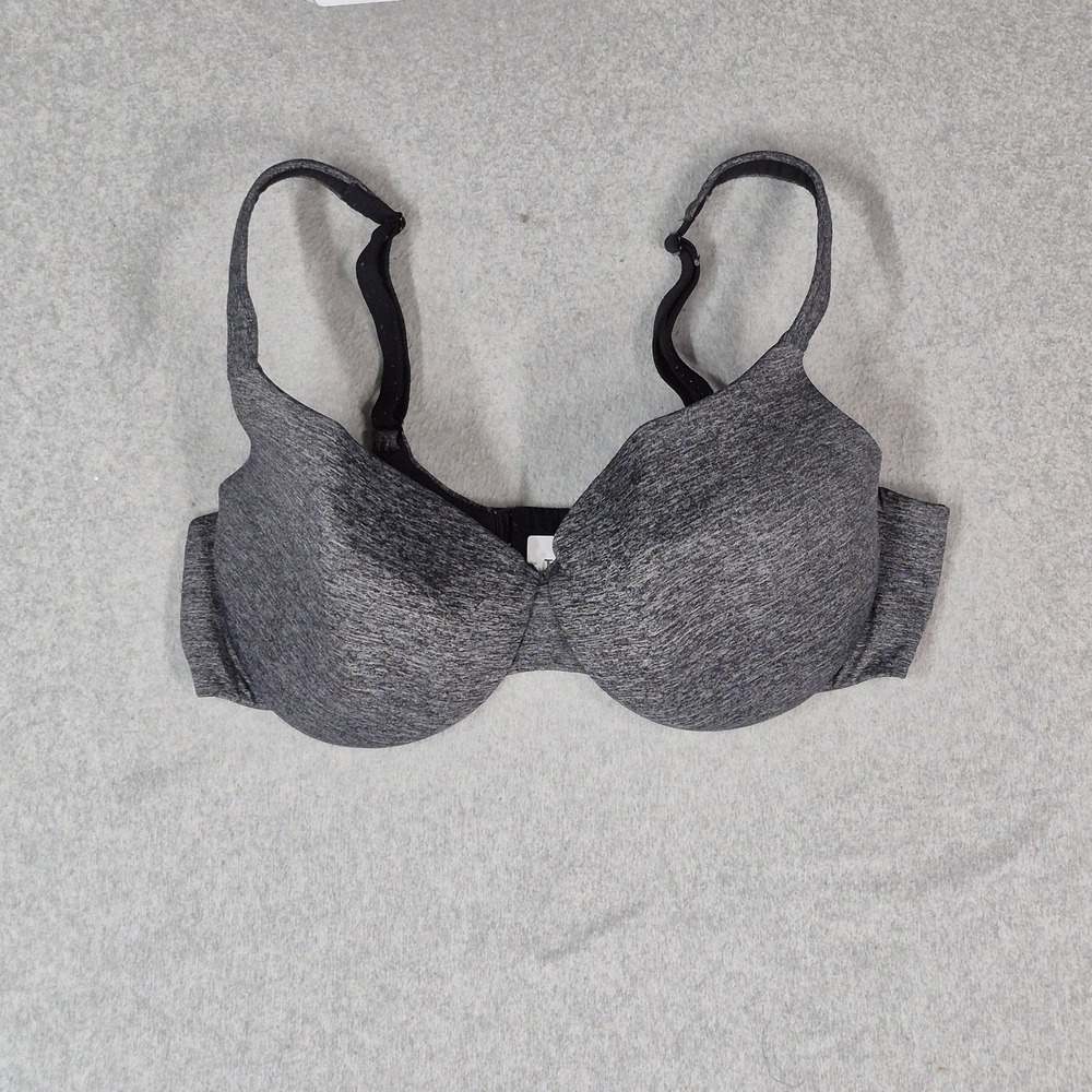 Cacique Women Bra 40DD Gray Heather True Embrace T Shirt Underwired READ